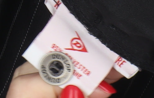 Dunlop Men's Black Pinstriped Trousers 38W