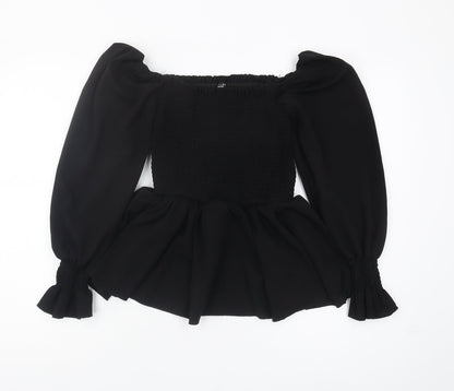 New Look Women's Black Plus Size Off the Shoulder Blouse