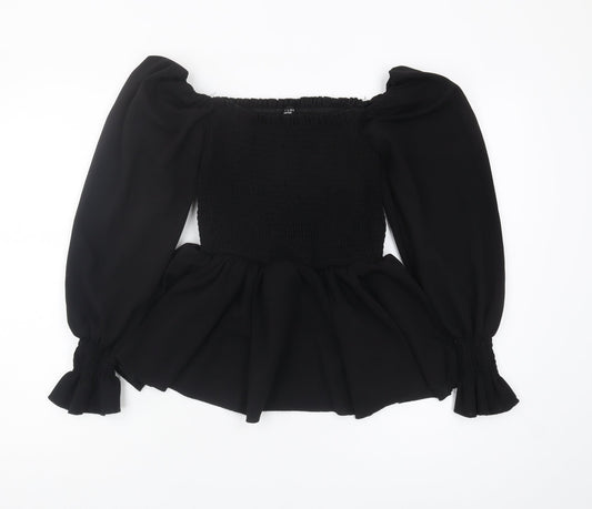 New Look Women's Black Plus Size Off the Shoulder Blouse