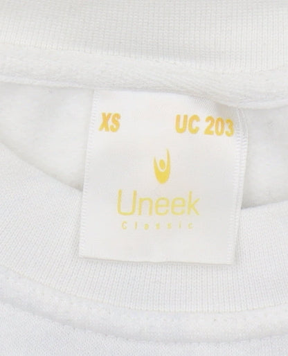 Uneek White XS Sweatshirt Unisex Adults Pullover