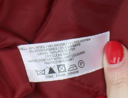 EWM Women's Red Pea Coat Size 12 - Classic Style