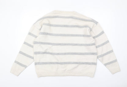 Womens UK Size L Marks and Spencer Ivory Pullover Jumper