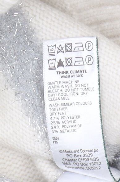 Womens UK Size L Marks and Spencer Ivory Pullover Jumper