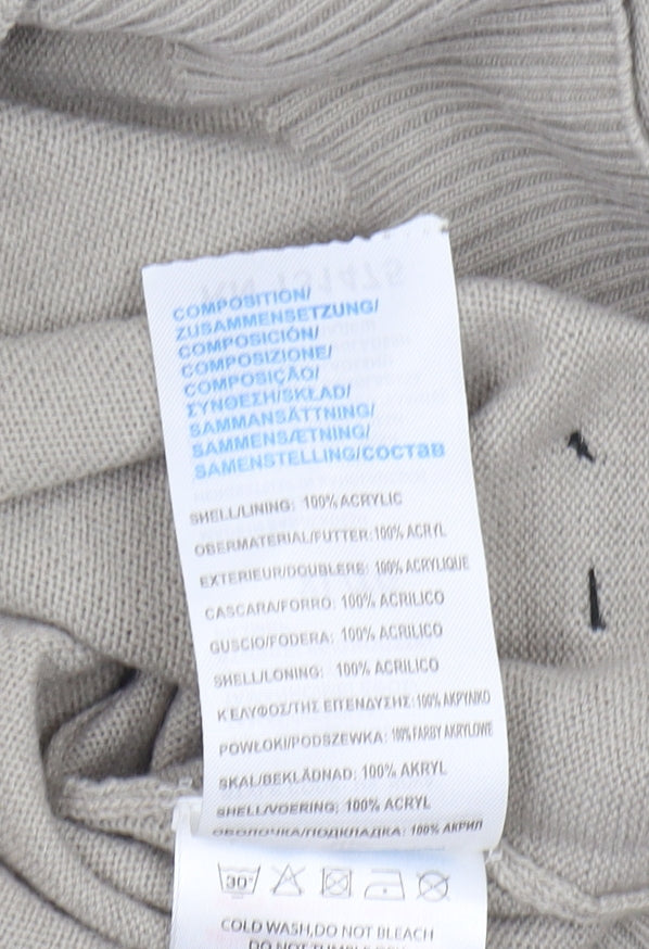 Soul Star Men's XL Grey Striped Pullover Jumper