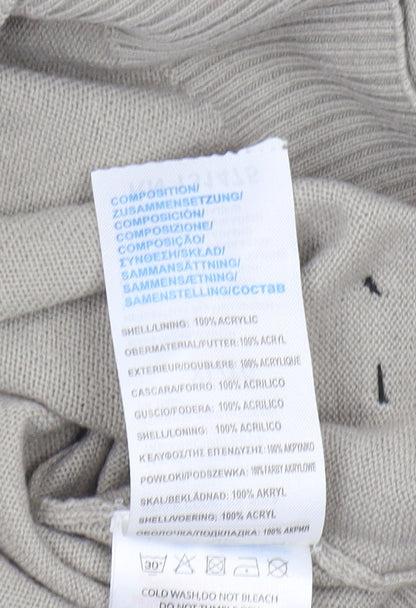 Soul Star Men's XL Grey Striped Pullover Jumper