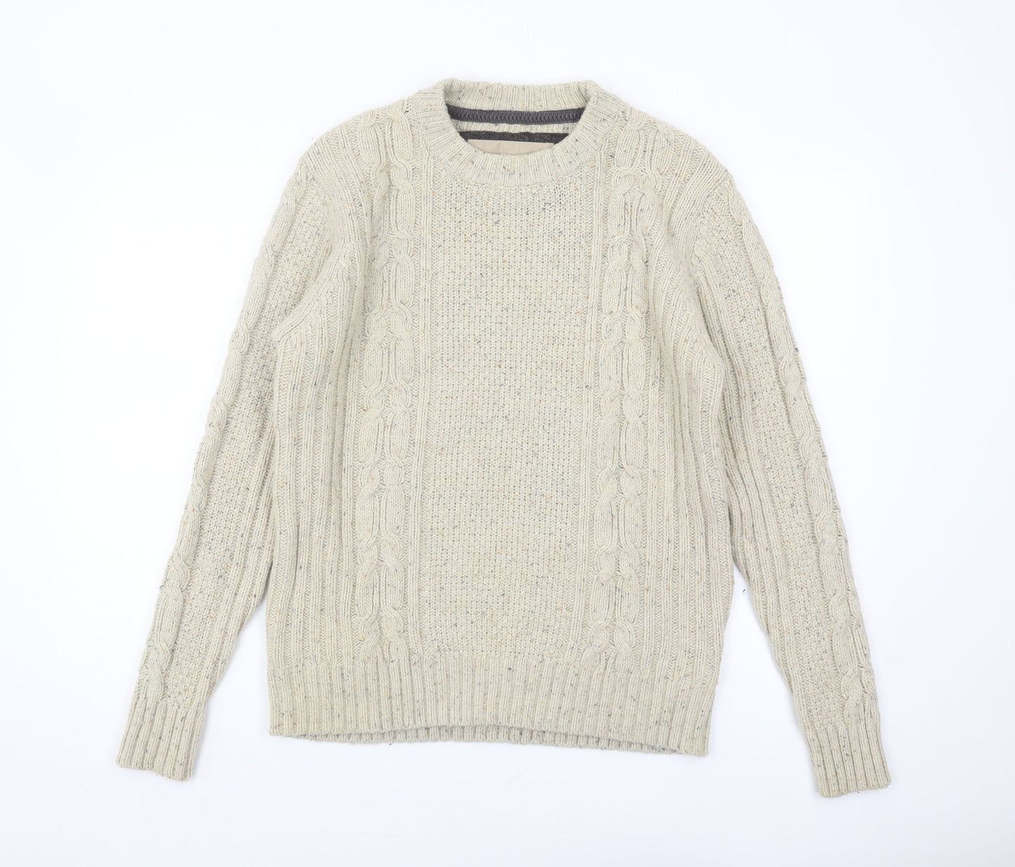 Rocha John Rocha Men's Beige Cable-Knit Pullover S