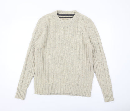 Rocha John Rocha Men's Beige Cable-Knit Pullover S