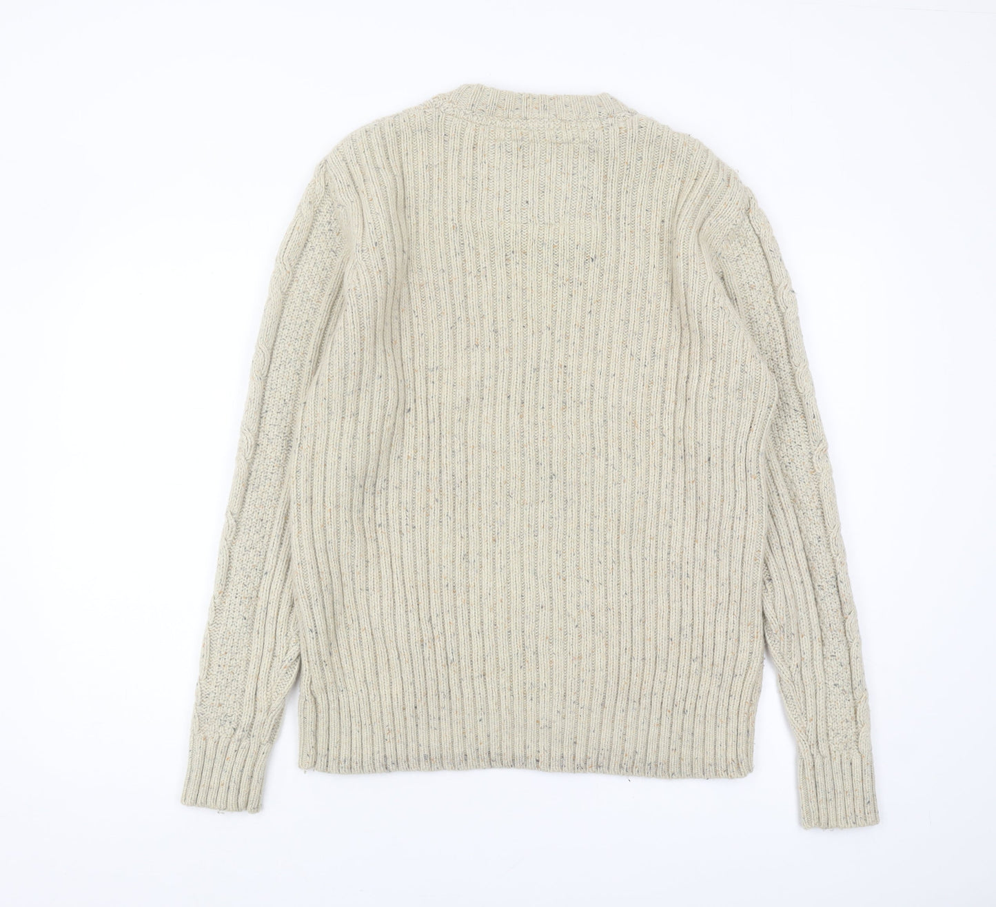 Rocha John Rocha Men's Beige Cable-Knit Pullover S