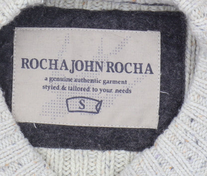 Rocha John Rocha Men's Beige Cable-Knit Pullover S