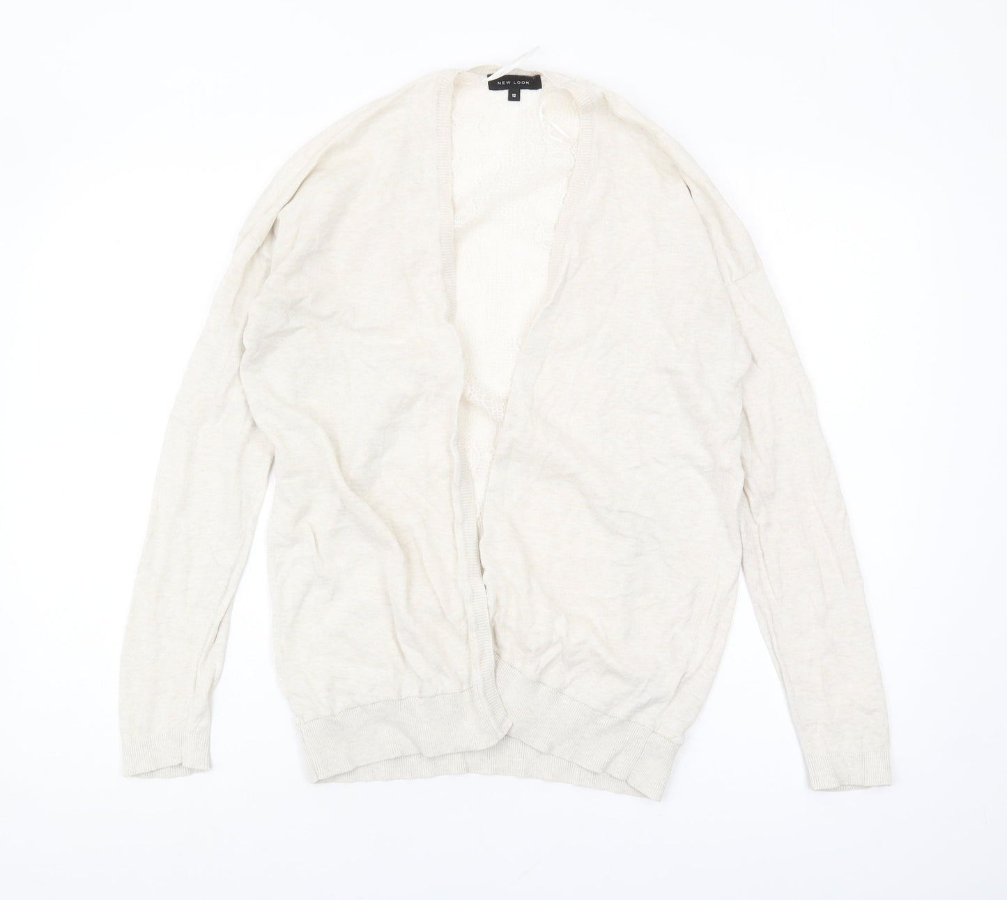 New Look Women's Ivory Lace Cardigan, Size 12, Lightweight