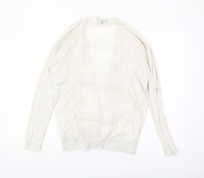 New Look Women's Ivory Lace Cardigan, Size 12, Lightweight