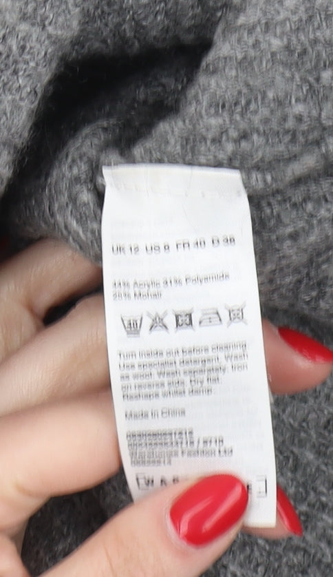 Womens UK Size 12 Warehouse Grey Pullover Jumper