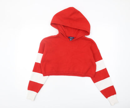 Forever 21 Women's Red Striped Pullover Jumper, Size S