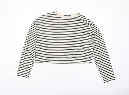 Womens UK Size S Stradivarius White Pullover Jumper