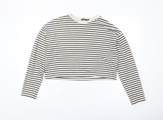 Womens UK Size S Stradivarius White Pullover Jumper