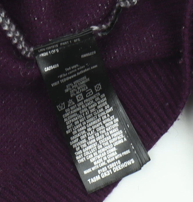 Ted Baker Men's Purple Henley Jumper, Size M