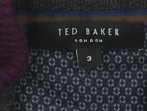 Ted Baker Men's Purple Henley Jumper, Size M