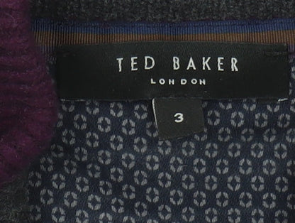 Ted Baker Men's Purple Henley Jumper, Size M