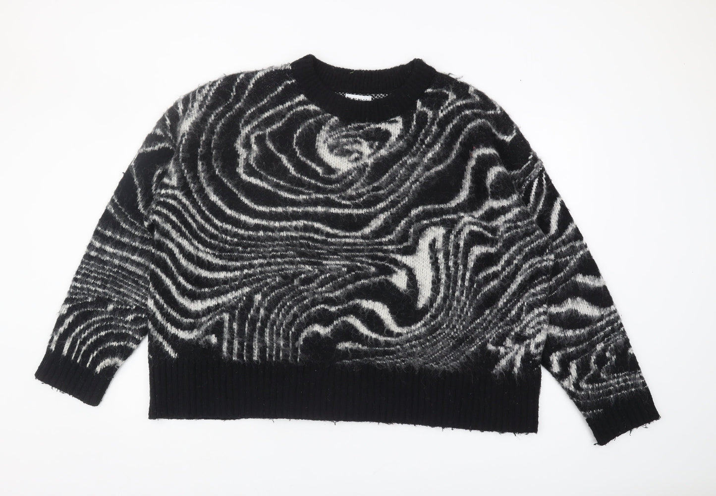Womens UK Size L Topshop Black Pullover Jumper