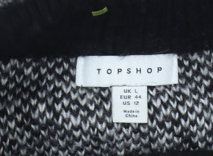 Womens UK Size L Topshop Black Pullover Jumper