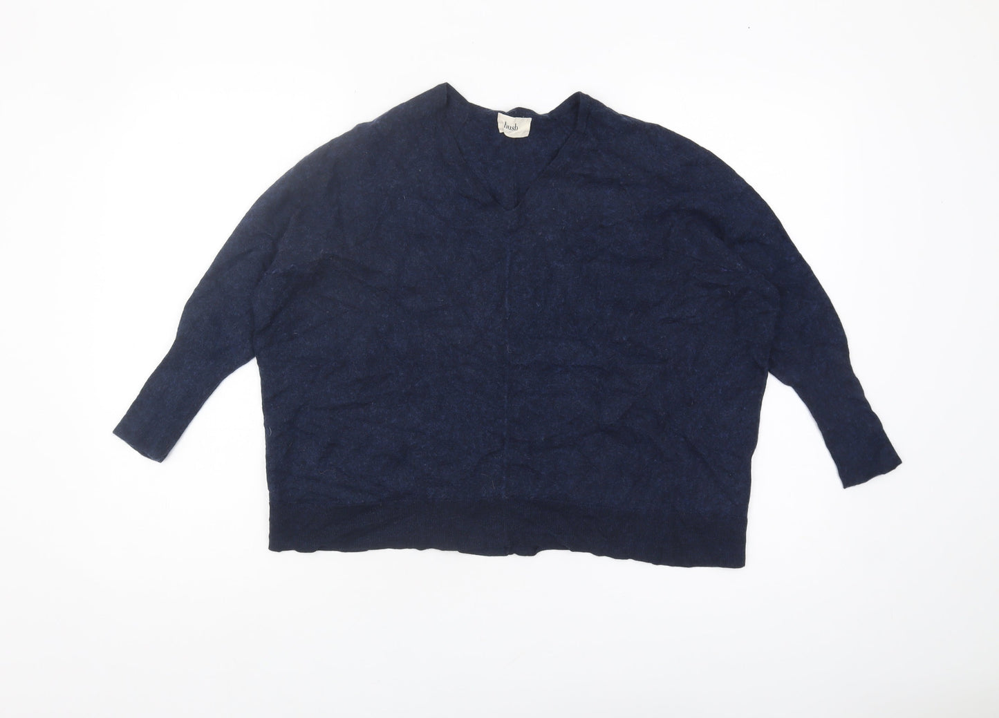 Hush Women's Blue V-Neck Jumper S