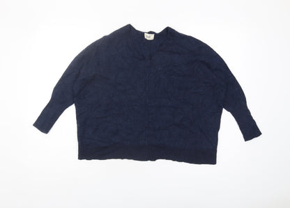 Hush Women's Blue V-Neck Jumper S