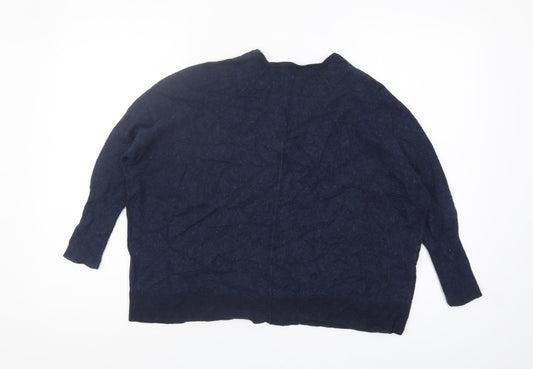 Hush Women's Blue V-Neck Jumper S