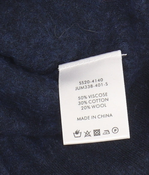 Hush Women's Blue V-Neck Jumper S