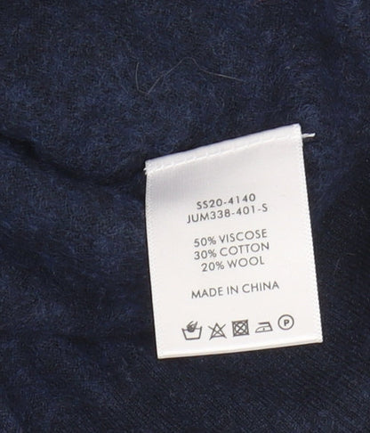 Hush Women's Blue V-Neck Jumper S