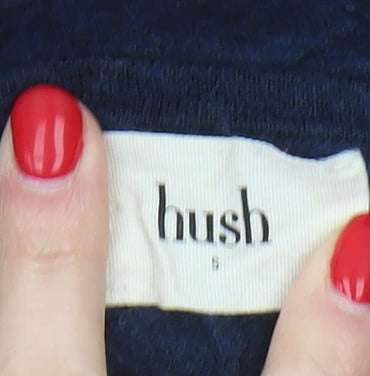 Hush Women's Blue V-Neck Jumper S