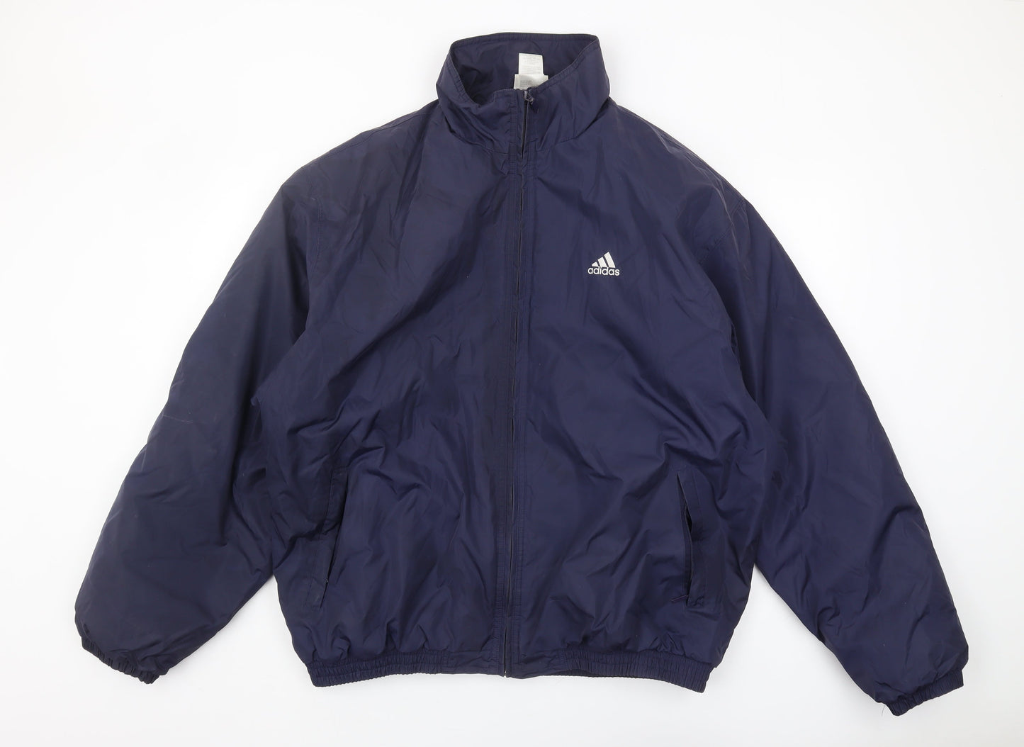 Adidas Men's Blue L Windbreaker Jacket Regular Fit