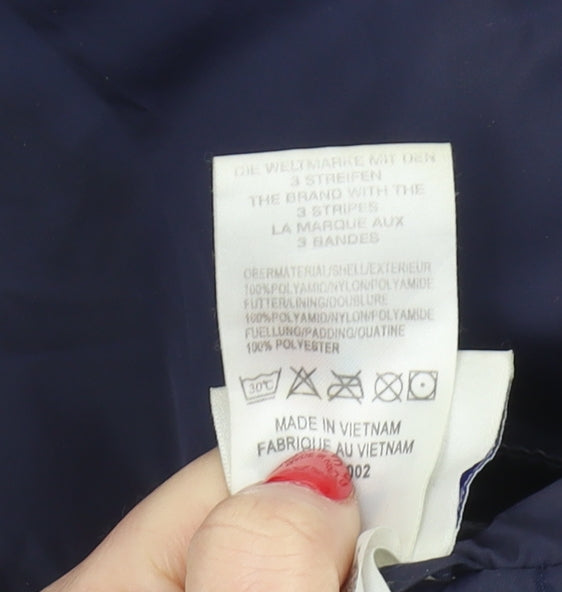 Adidas Men's Blue L Windbreaker Jacket Regular Fit