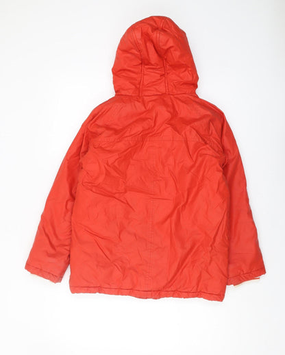 Next Boys Red Hooded Parka Jacket 12 Years
