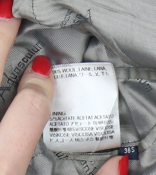 Aquascutum Men's Black Striped Wool Blazer Jacket 36S