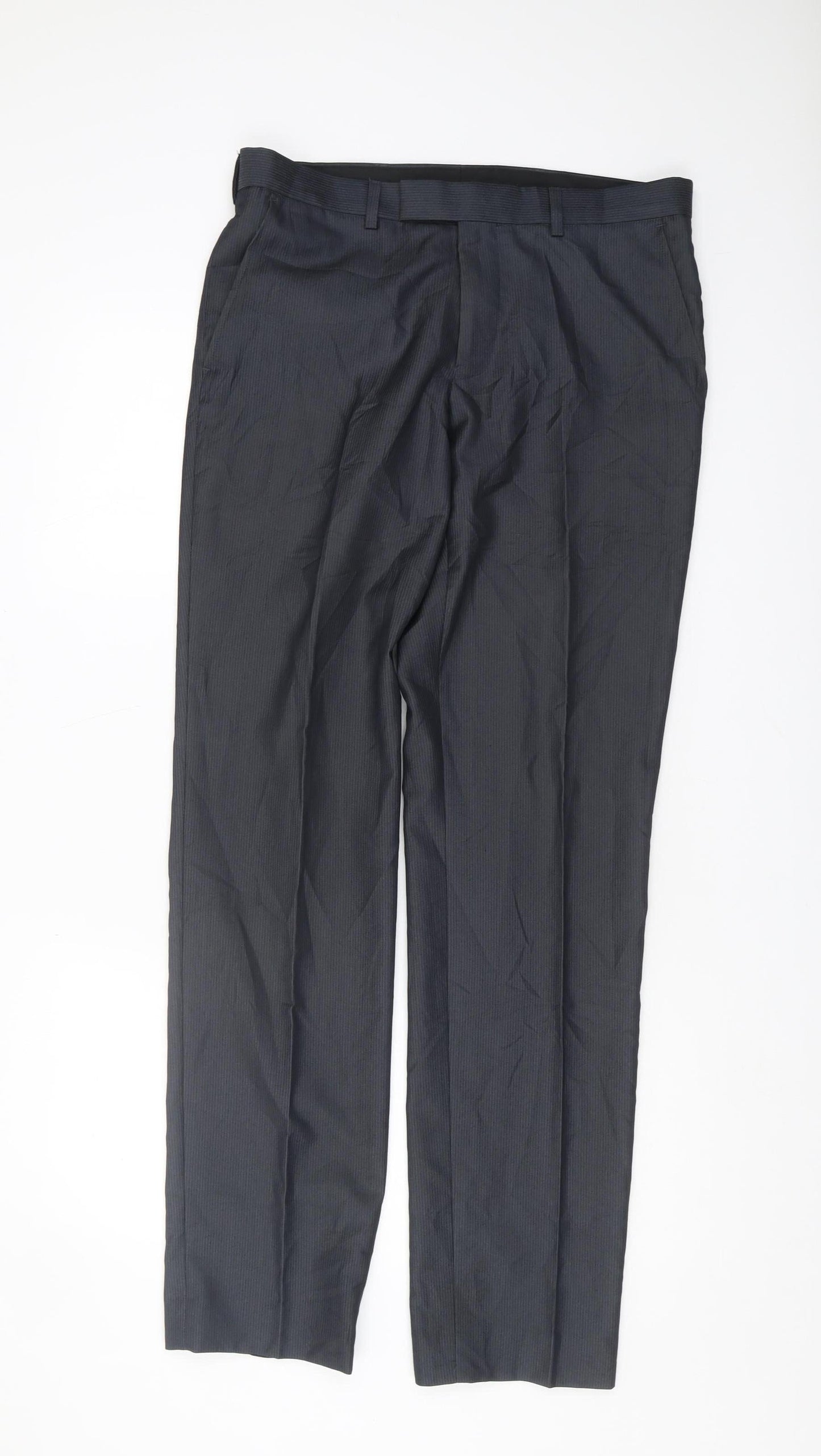 Marks and Spencer Men's Black Trousers - Size 32