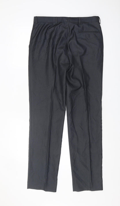 Marks and Spencer Men's Black Trousers - Size 32