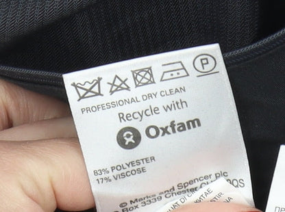 Marks and Spencer Men's Black Trousers - Size 32