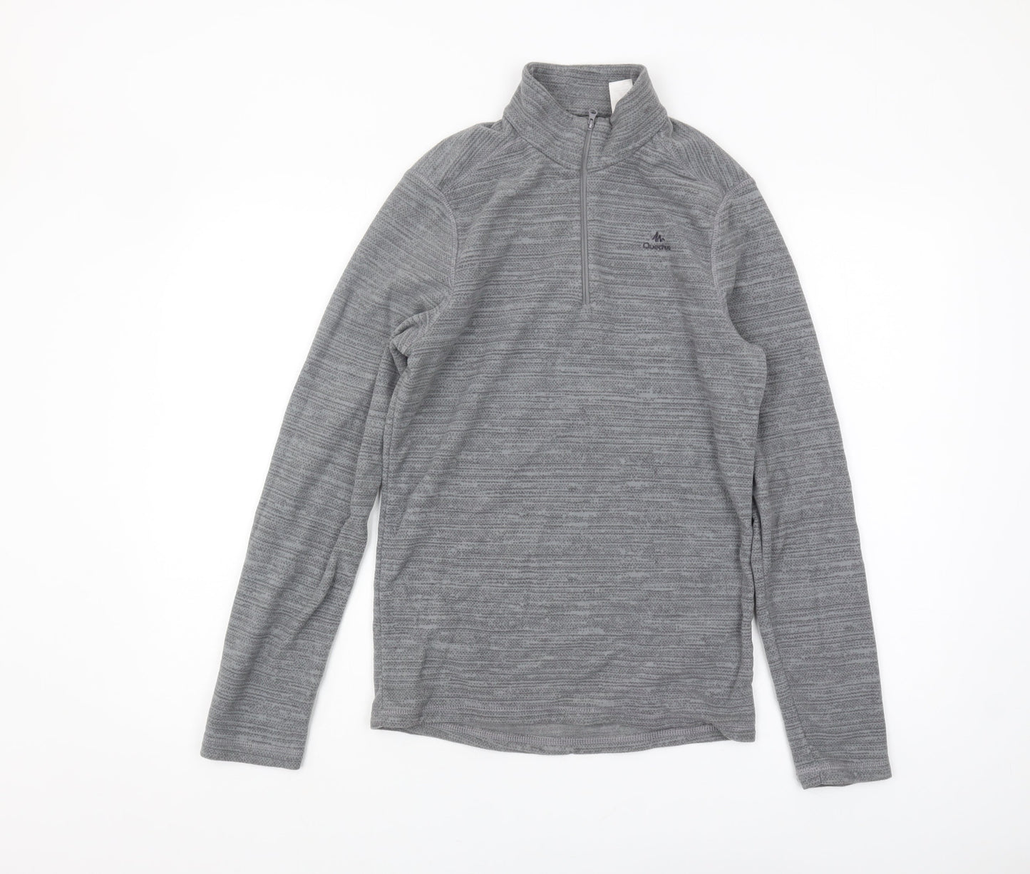 Mens UK Size S DECATHLON Grey 1/4 Zip Sweatshirt
