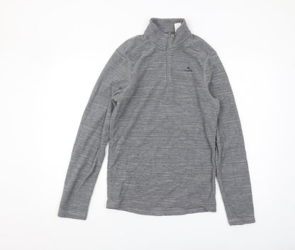 Mens UK Size S DECATHLON Grey 1/4 Zip Sweatshirt