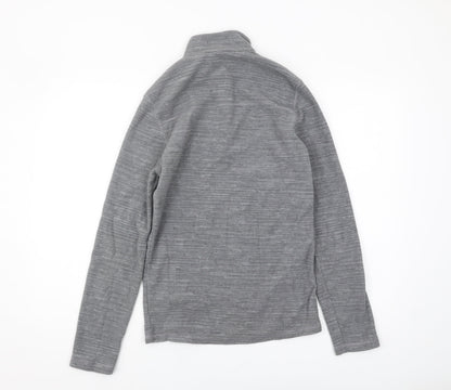 Mens UK Size S DECATHLON Grey 1/4 Zip Sweatshirt