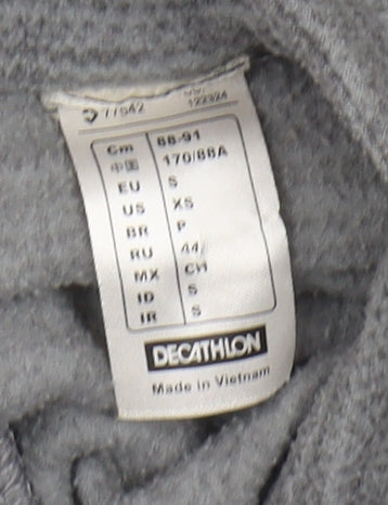 Mens UK Size S DECATHLON Grey 1/4 Zip Sweatshirt
