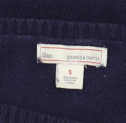 Gap Women's Blue Logo Pullover Jumper, Size S, Crew Neck