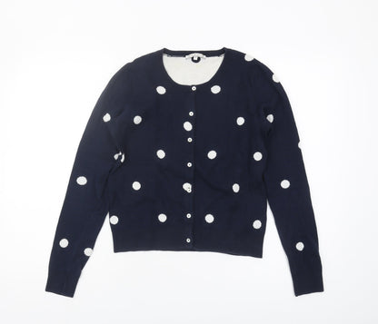 Mint & Berry Women's Blue Polka Dot Cardigan XS