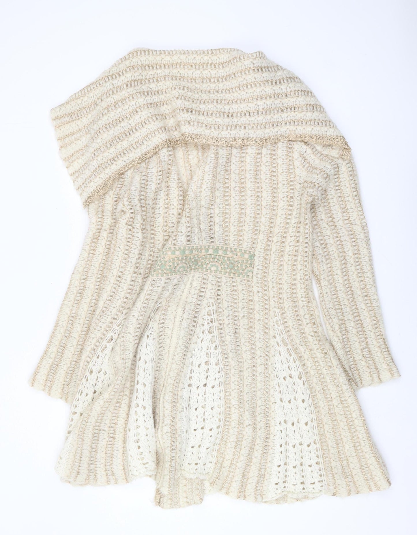 Sita Murt Women's Beige Cardigan Size 10 Relaxed Fit