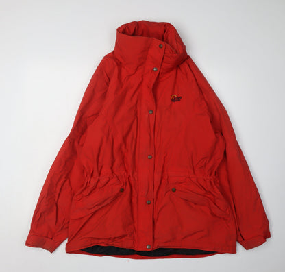 Womens UK Size L Lowe Alpine Red Parka Coat