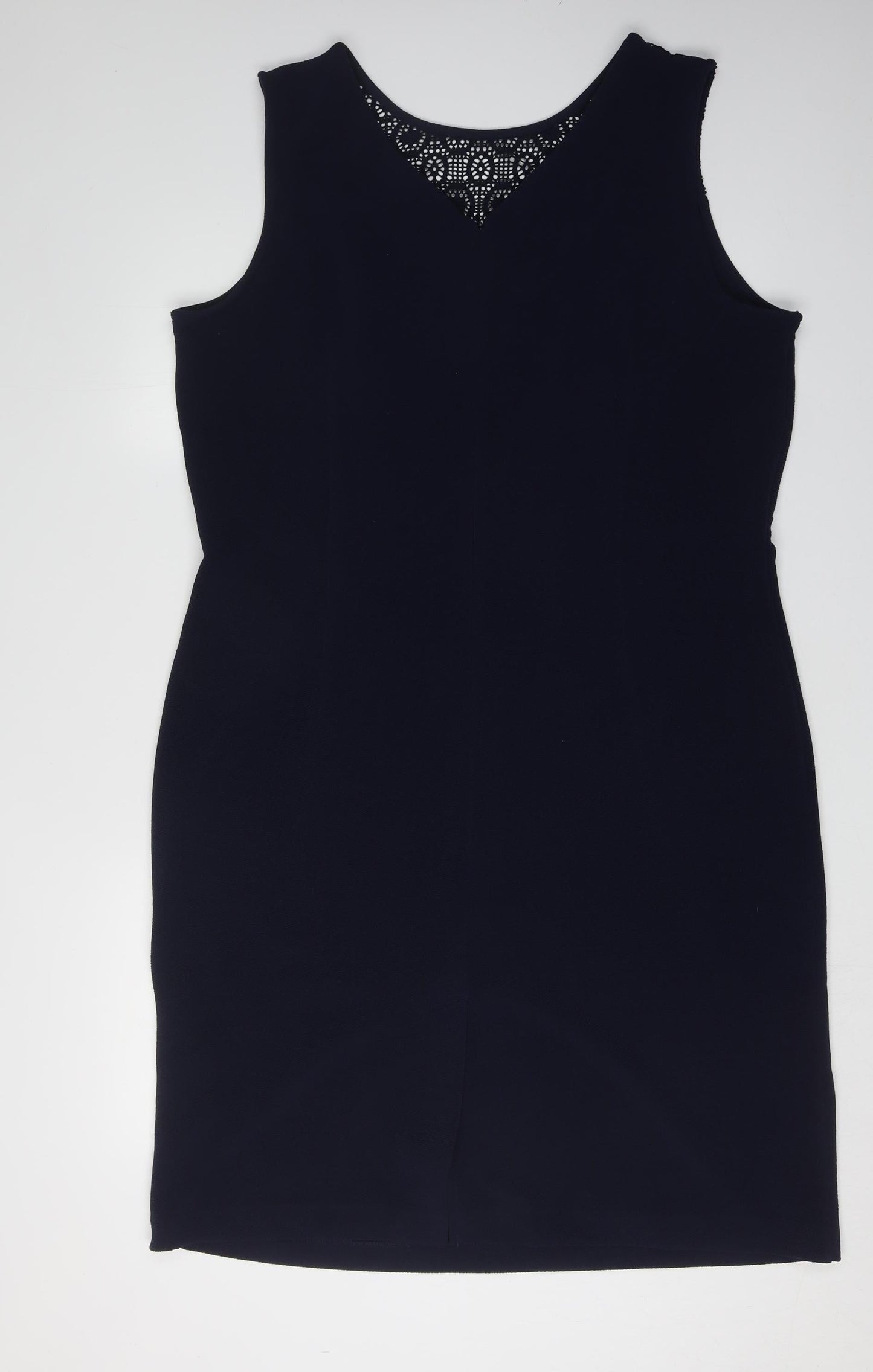 Maya Brooke Women's Black 18 Sleeveless Lace Dress