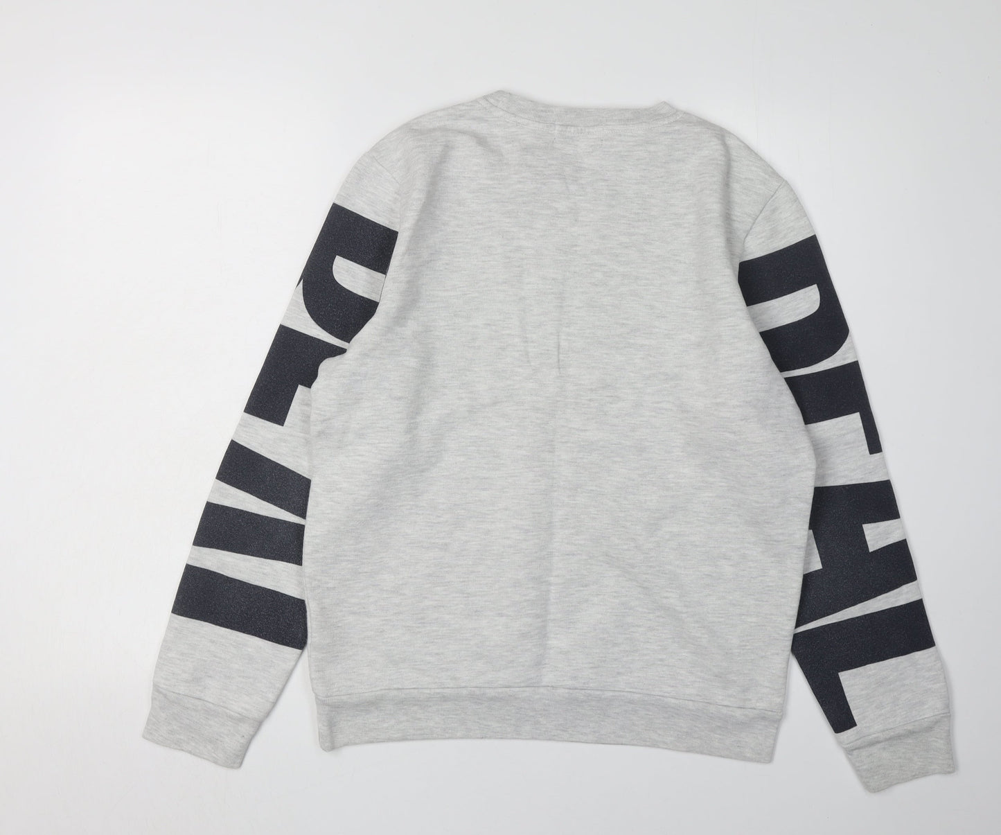 Topman Men's Grey S Graphic Pullover Sweatshirt