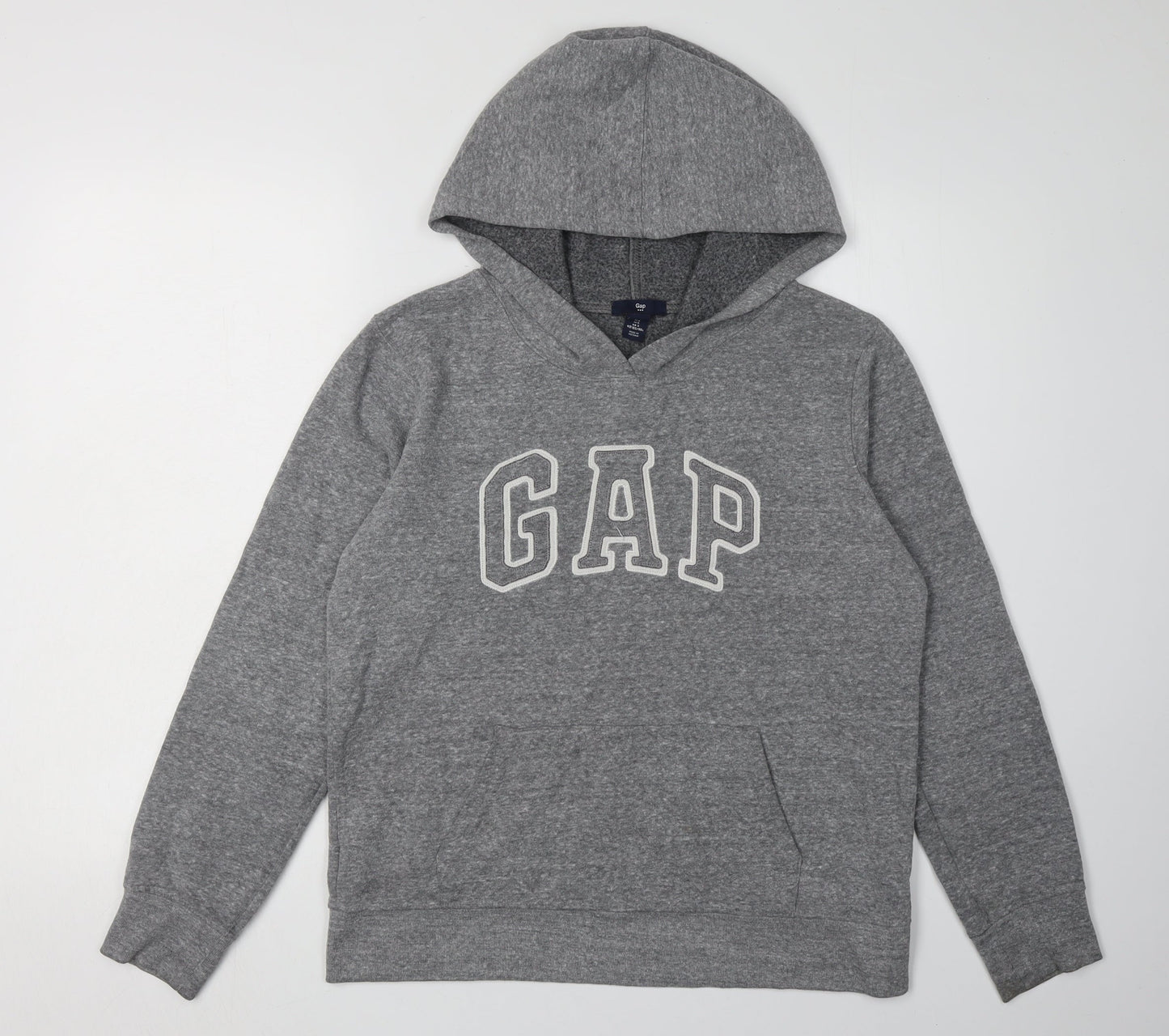 Gap Women's Grey Pullover Hoodie S - Logo, Casual, Comfy