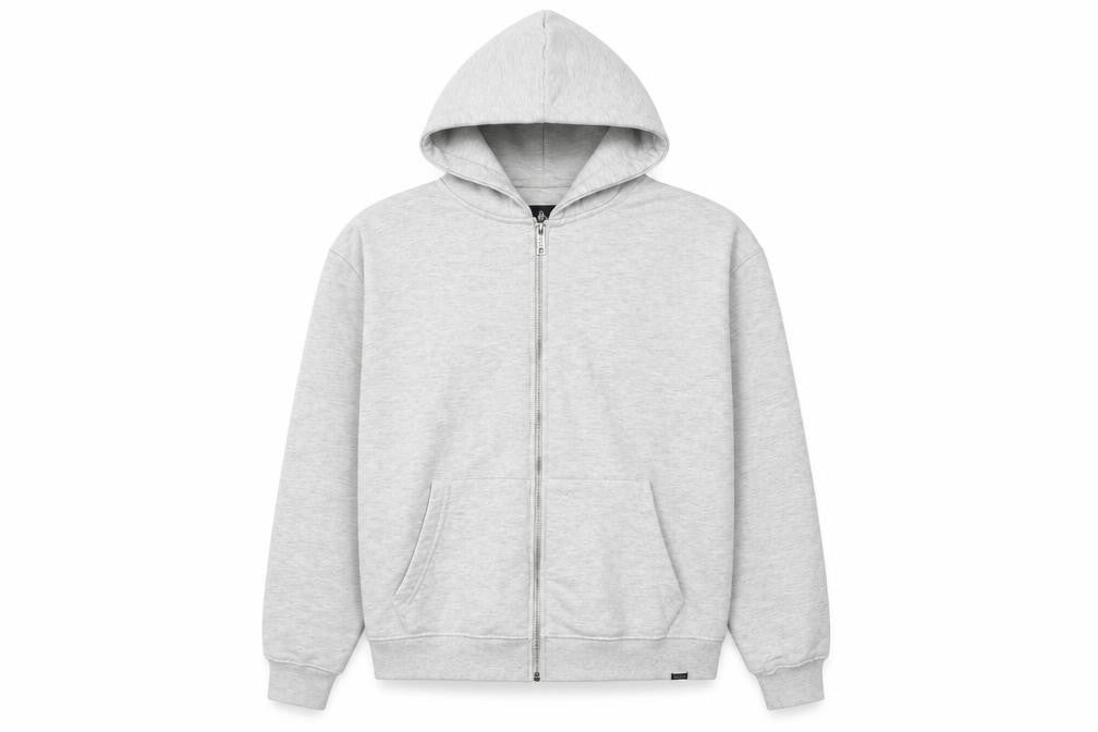 Mens UK Size M boohooMAN Grey Full Zip Hoodie