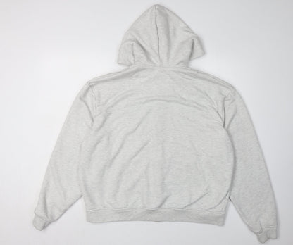 Mens UK Size M boohooMAN Grey Full Zip Hoodie